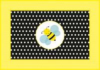 Large bumblebee on rectangular table cover